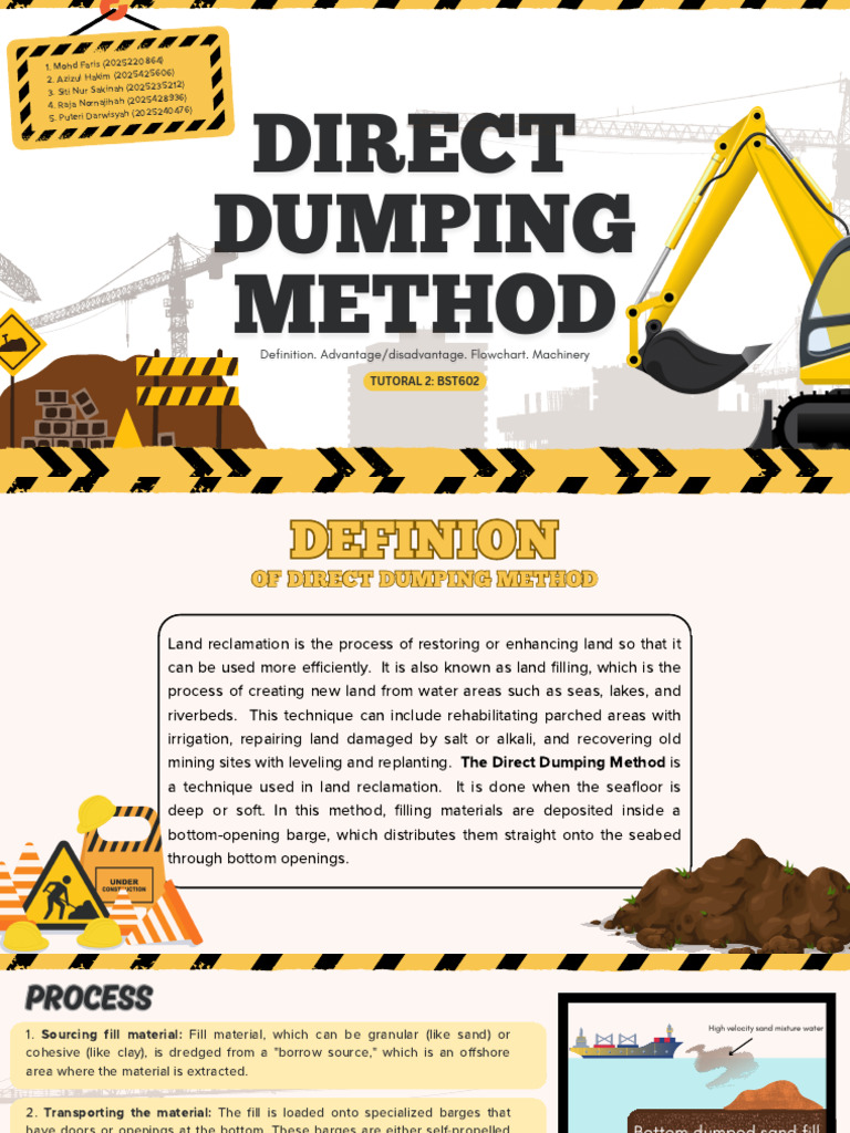Direct Dumping Method in Land Reclamation | PDF | Dredging | Physical ...