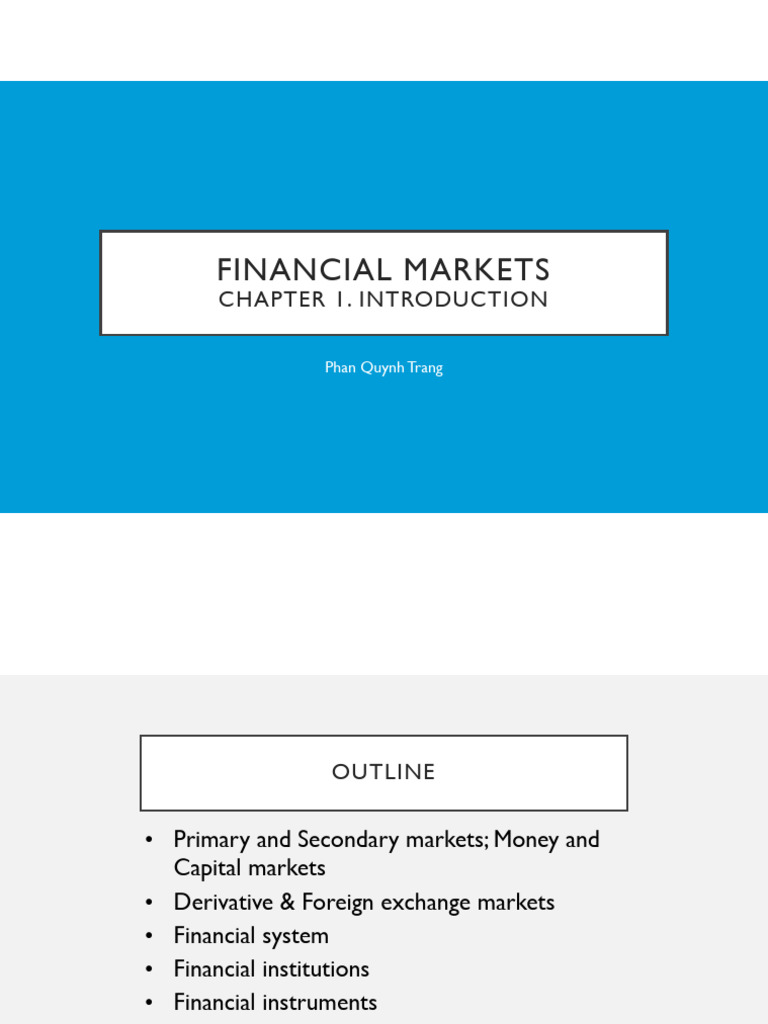 Overview of Financial Markets and Instruments | PDF | Swap (Finance ...