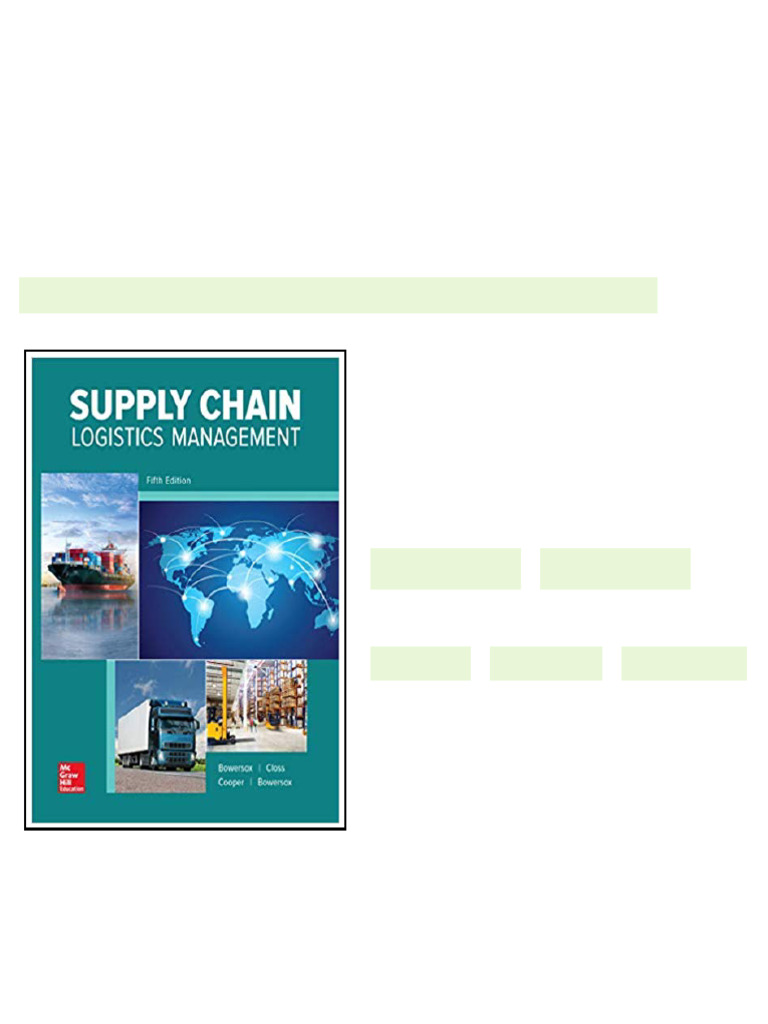 Test Bank for Supply Chain Logistics Management 5th by Bowersox ...