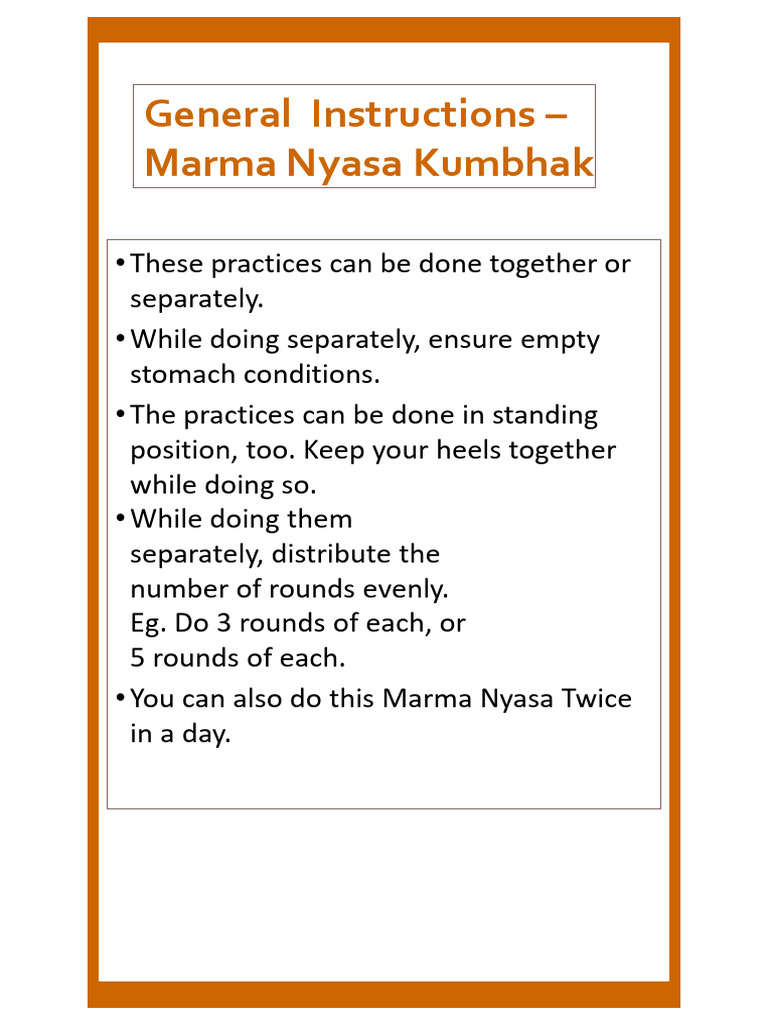 3 Marma Nyasa | PDF | Breathing | Hand