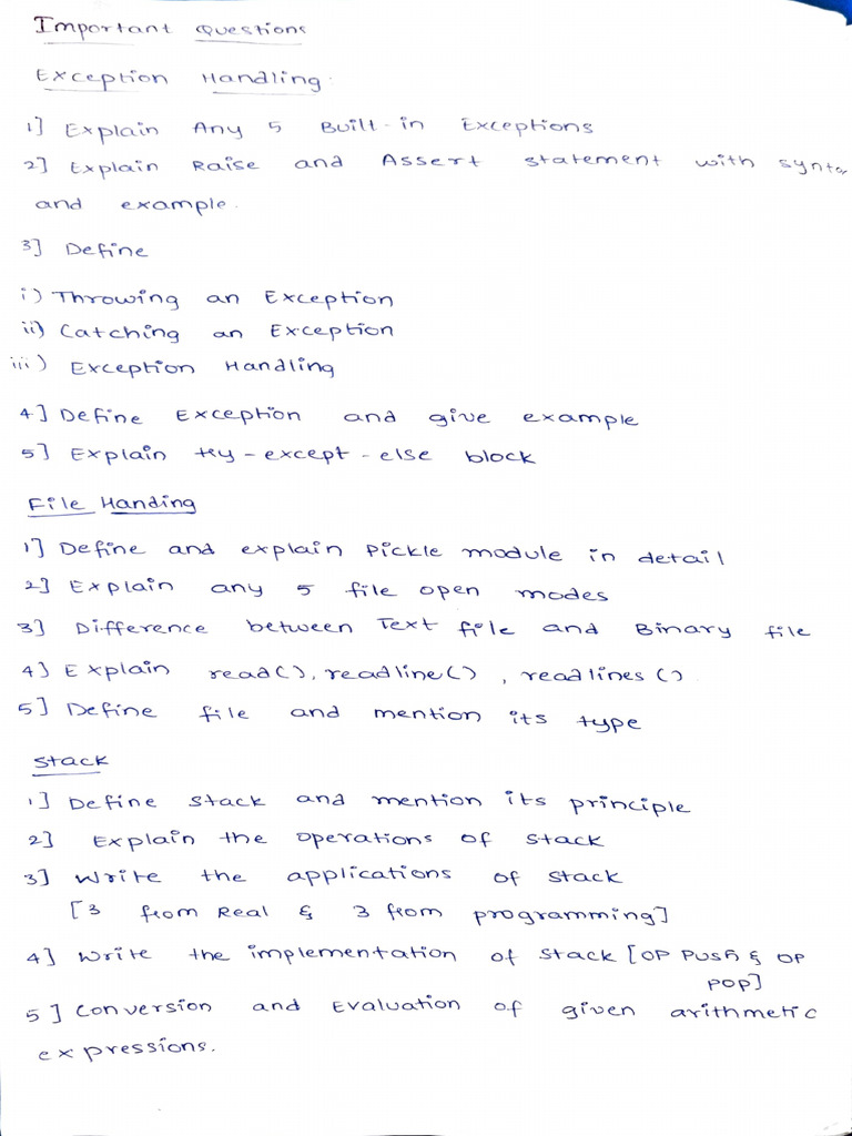 PU Computer Science Important Questions | PDF | Information Technology ...