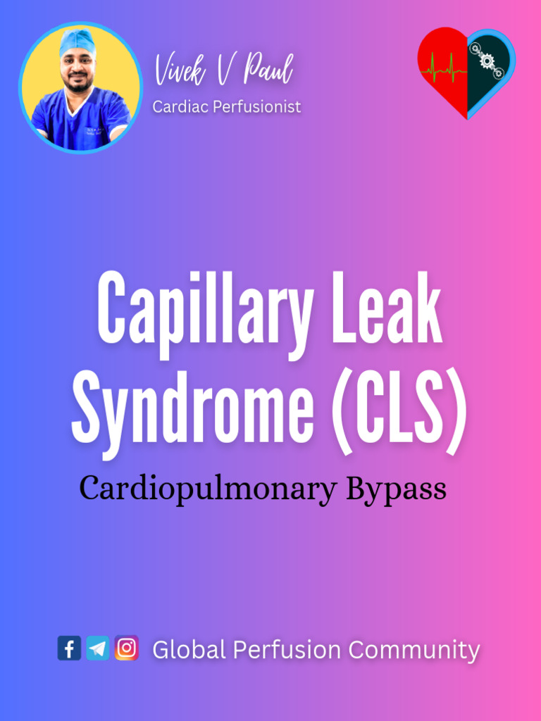 Capillary Leak Syndrome in CPB Management | PDF | Sepsis | Perfusion
