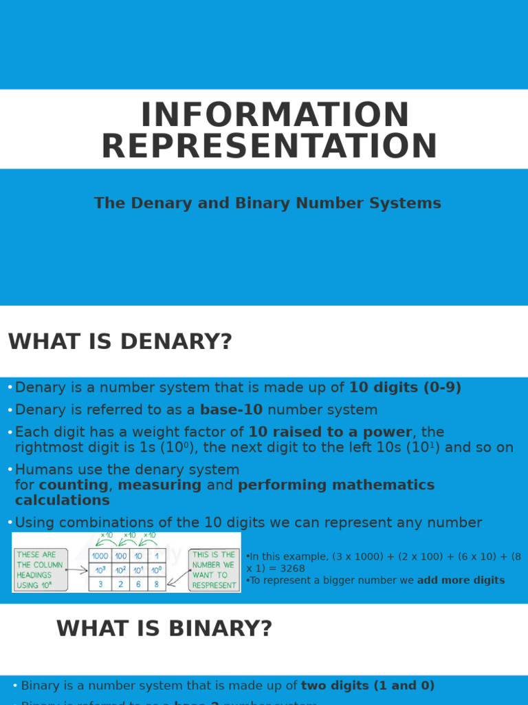 Information Representation | PDF | Decimal | Number Theory