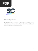 Stop Take 5: Safety Checklist Overview | PDF | Risk | Workplace