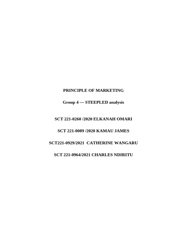 STEEPLED Analysis for Marketing Strategies | PDF | Marketing ...