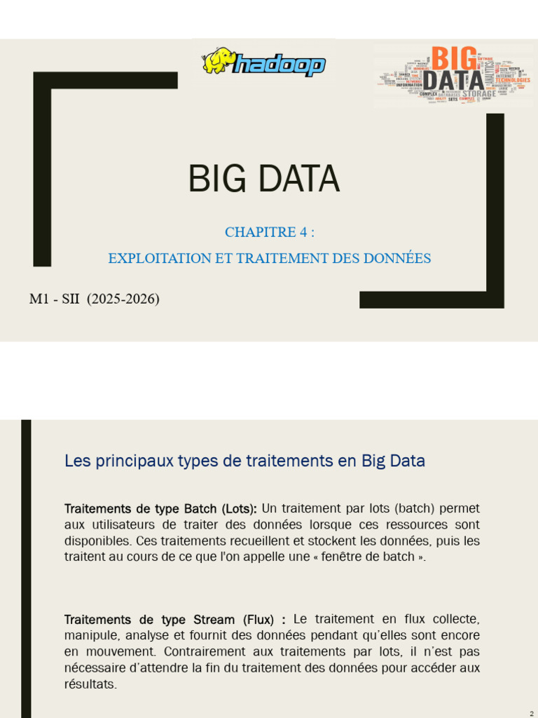 Traitements Big Data : Batch et Stream | PDF | Apache Spark | Sciences ...