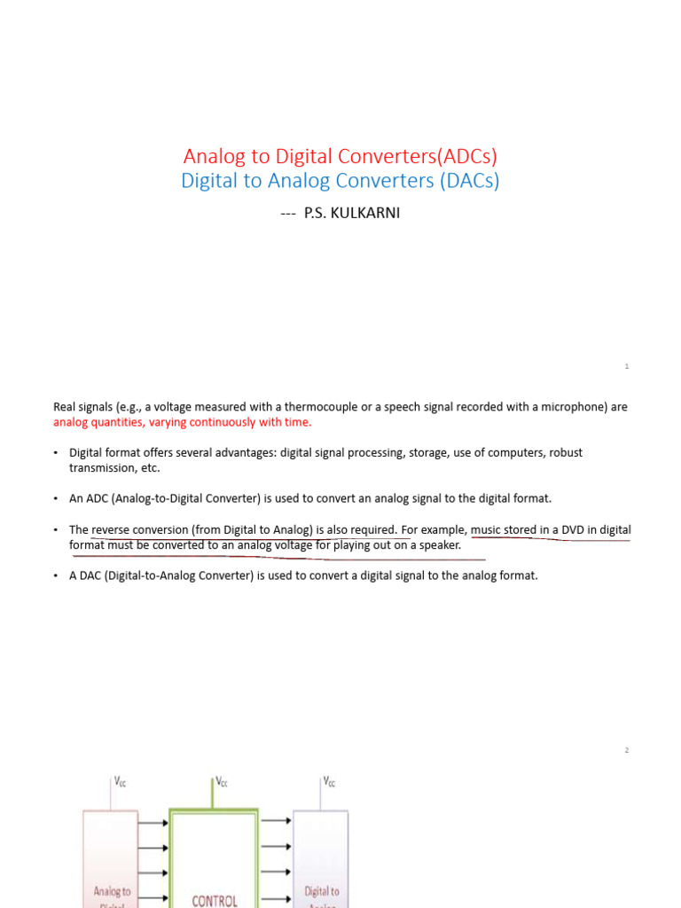 ADC and DAC: Signal Conversion Explained | PDF | Analog To Digital ...