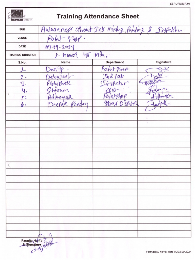 11 Training Record | PDF