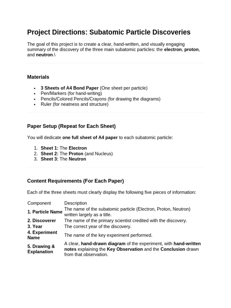 Subatomic Particle Discovery Project Guide | PDF