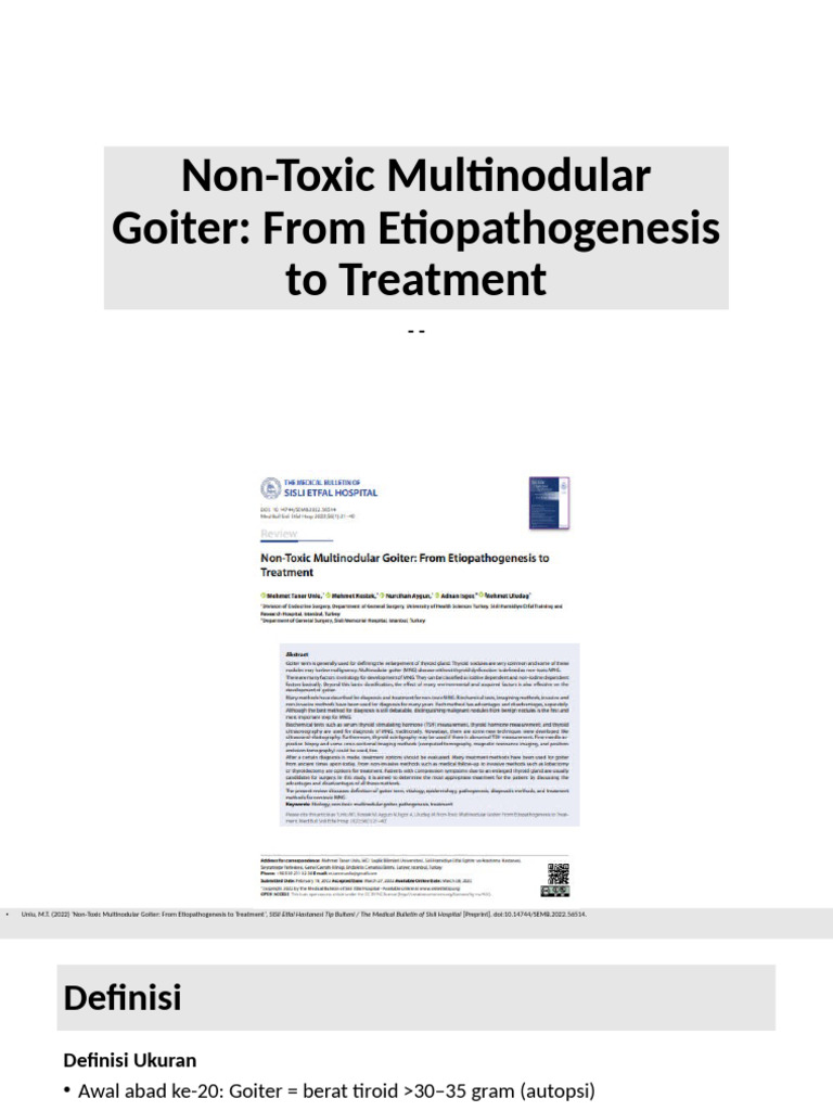 Jurding Non-Toxic Multinodular Goiter | PDF