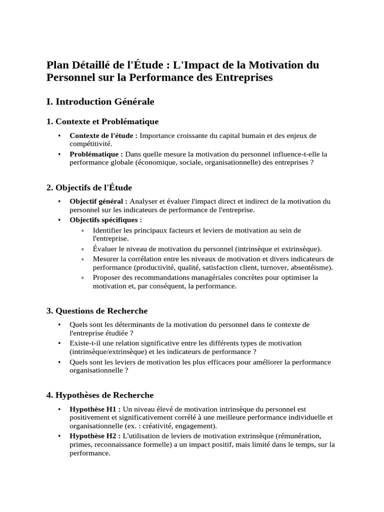 Impact de la Motivation sur la Performance | PDF | Motivation | Motivant