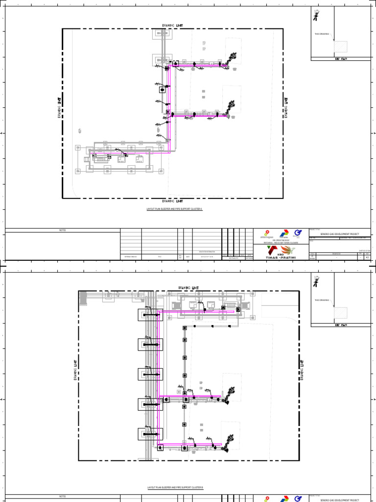 Pipe Support Layout Plan - Cluster 6 | PDF | Petroleum Industry