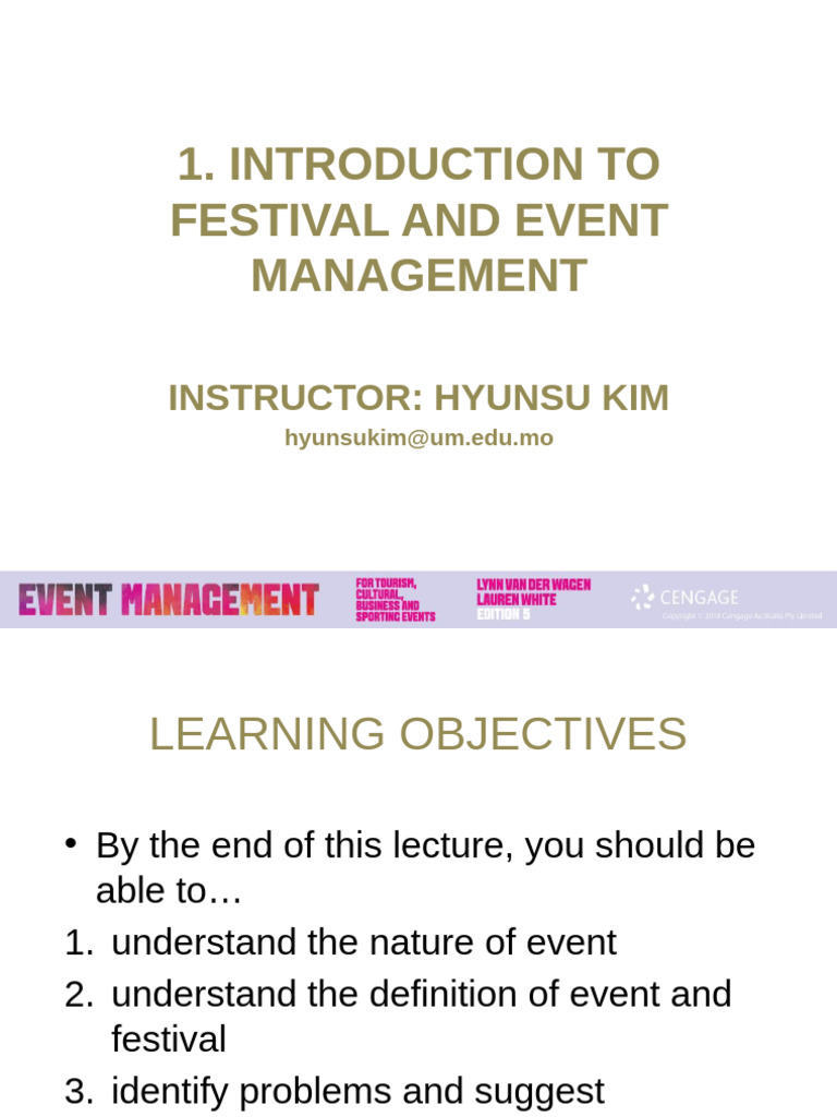 Introduction to Event Management | PDF