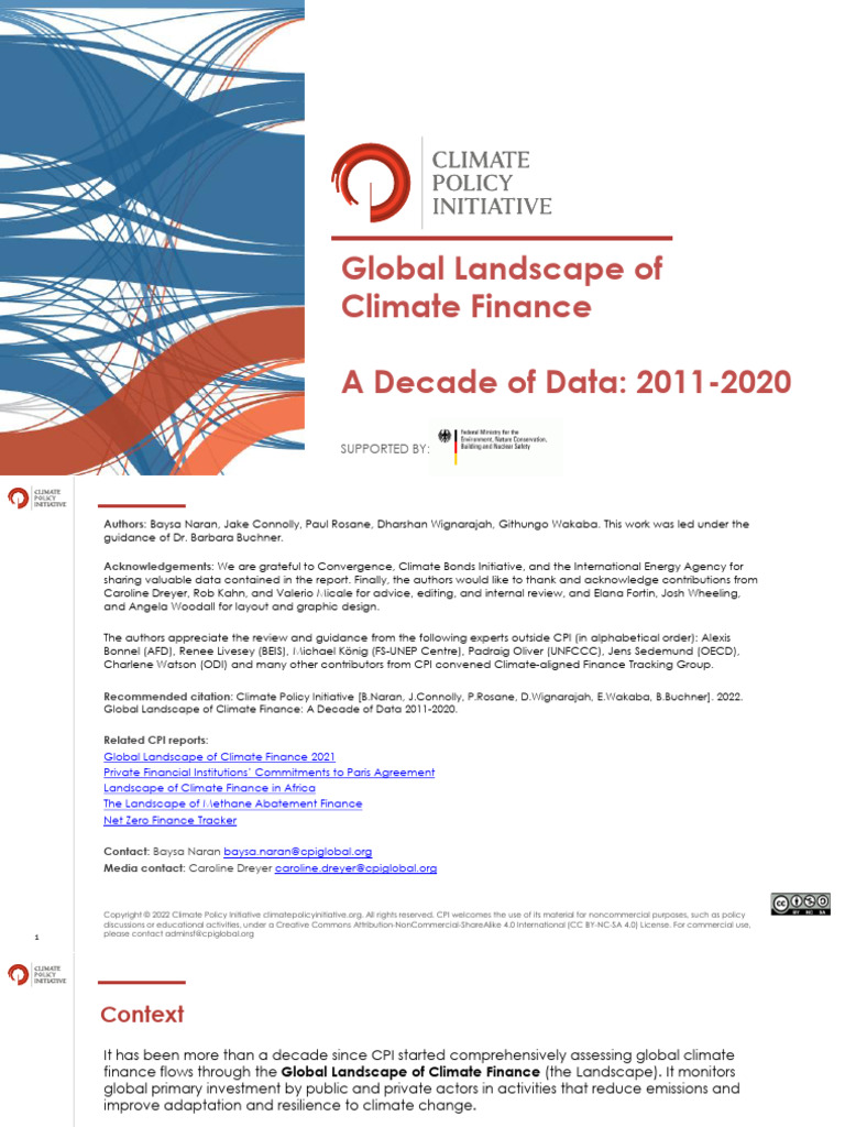 Climate Finance Trends: 2011-2020 Insights | PDF | Climate Change ...