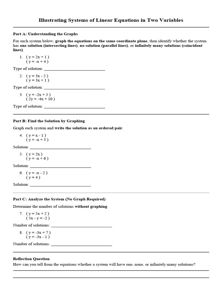 Graphing Linear Equation Systems | PDF