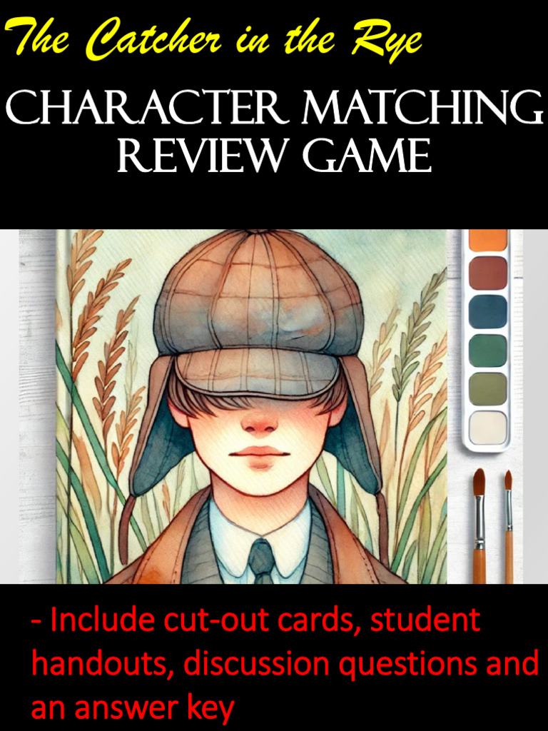 Character Matching Review Game: - Include Cut-Out Cards, Student ...