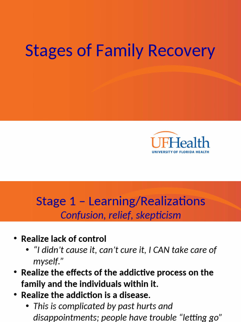 Family Recovery Stages Explained | PDF | Fear | Psychology