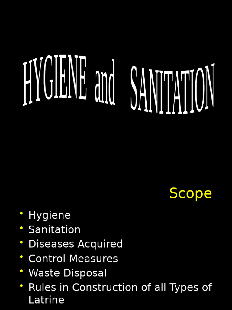 Hygiene and Sanitation Guidelines | PDF | Hygiene | Sanitation