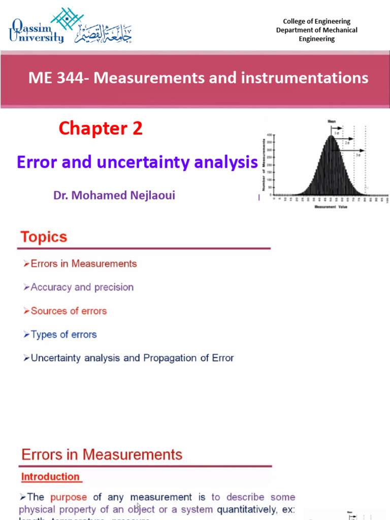 Error and Uncertainty Analysis in ME 344 | PDF
