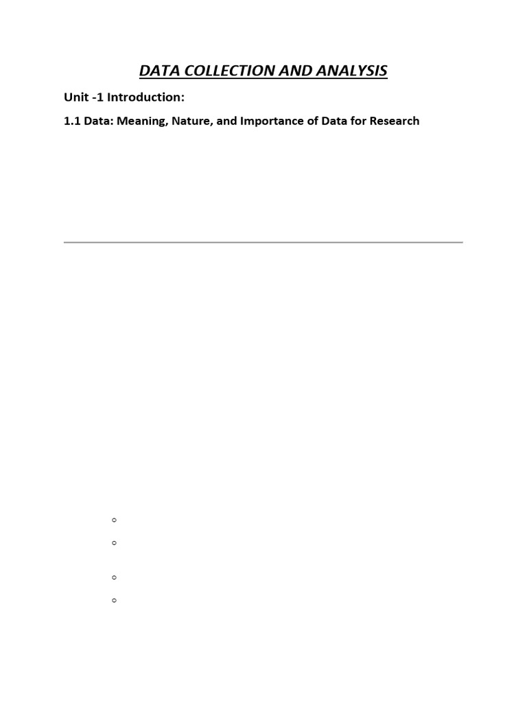 Data Collection and Analysis | PDF | Sampling (Statistics) | Mode ...
