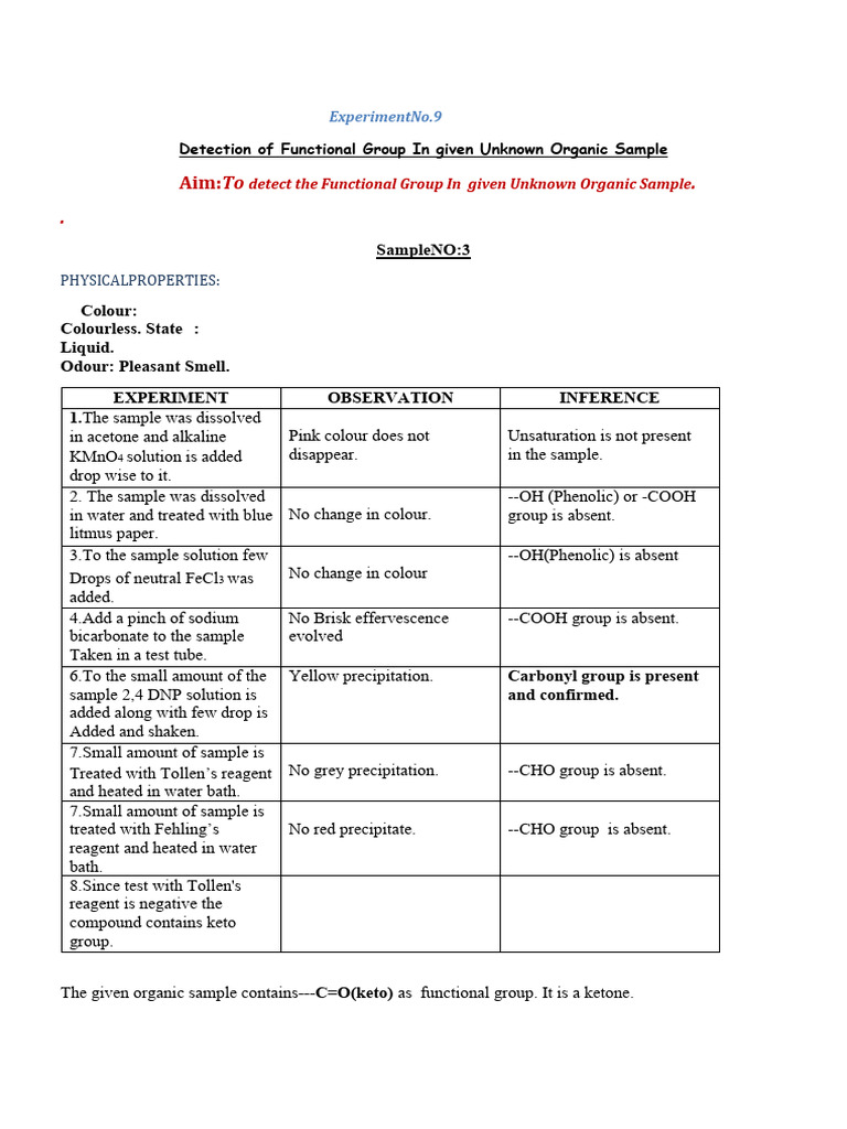 Practical Tollen's Test | PDF | Ketone | Carbon Compounds