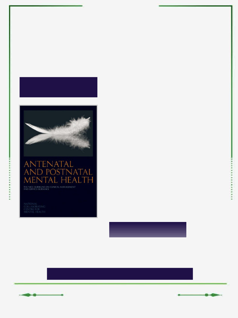 Antenatal and Postnatal Mental Health The NICE Guideline on Clinical ...