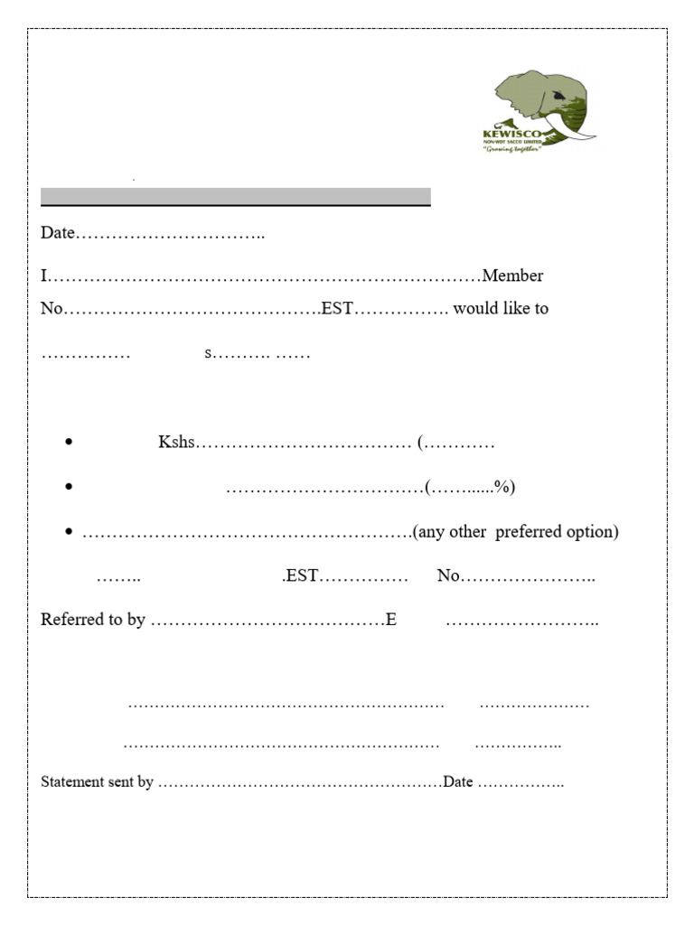 Dividend Retention Form | PDF