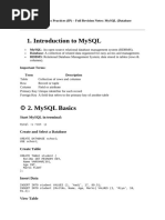 MySQL Notes for Class 12 CBSE | PDF