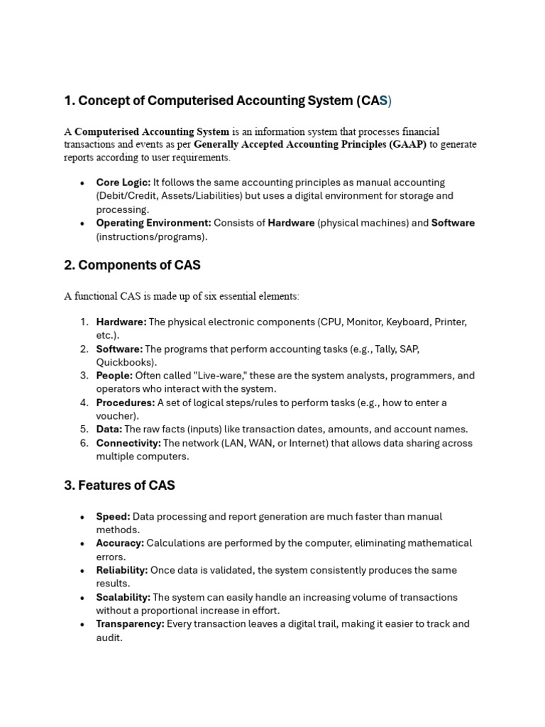 Overview of Computerised Accounting Systems | PDF | Accounting | System