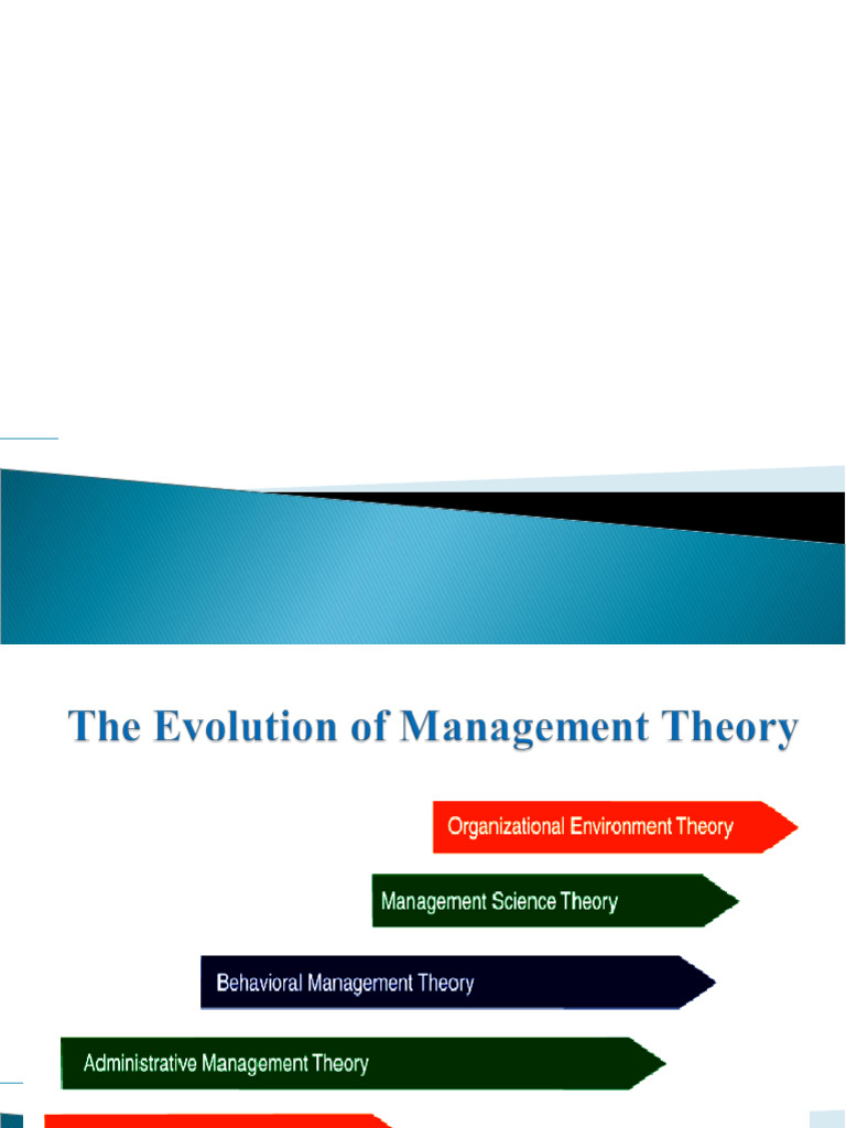 Evolution of Management Theories Explained | PDF | Employment | Business
