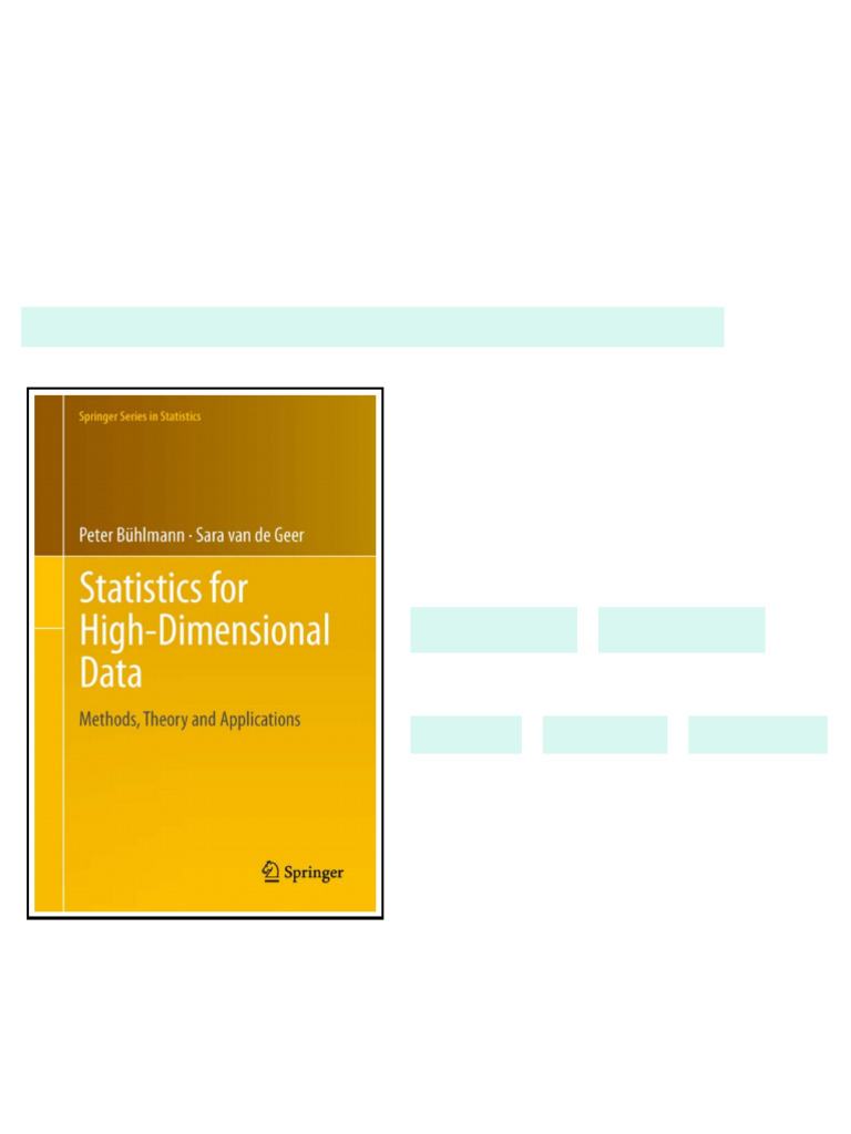 Statistics for High Dimensional Data Methods Theory and Applications ...