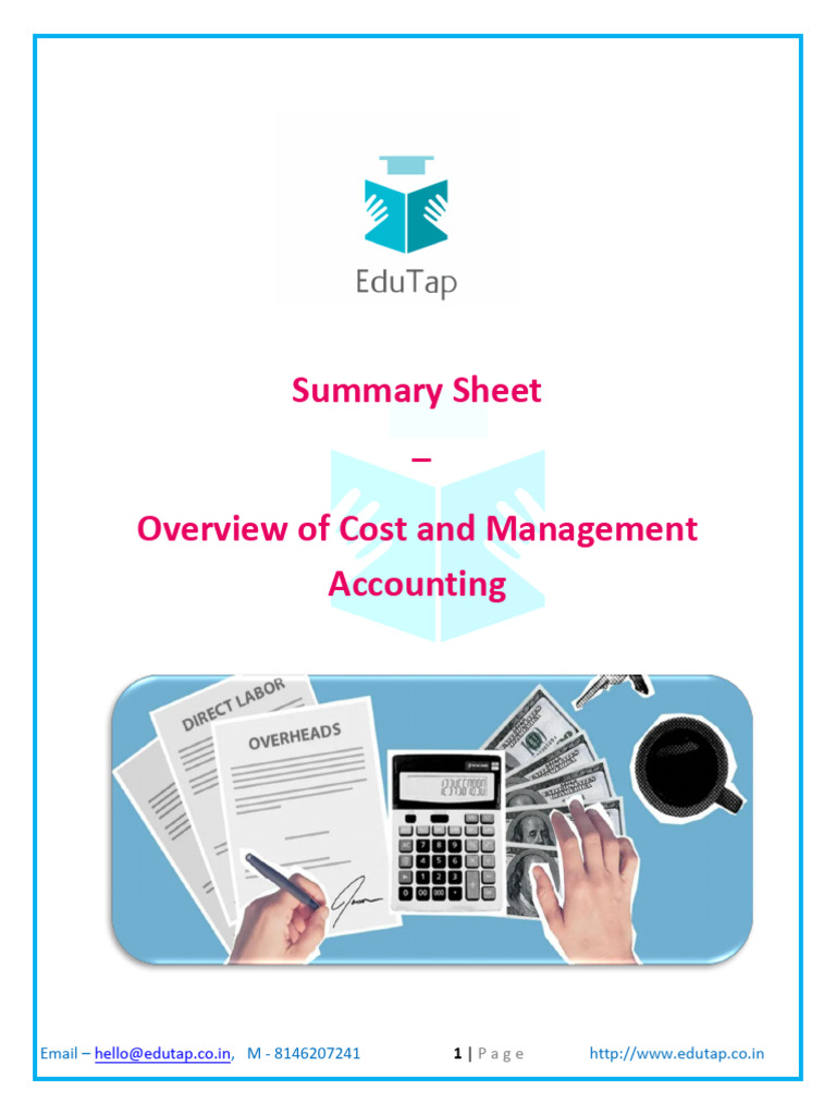 Summary_Sheet_1_lyst1714973646769 (1) | PDF | Cost Accounting | Cost