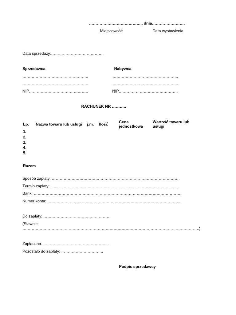 Rachunek | PDF
