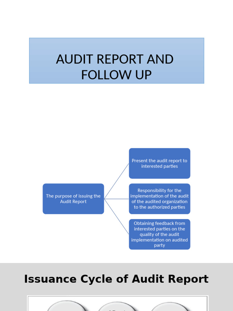13 Audit Report and Follow Up | PDF | Auditor's Report | Audit