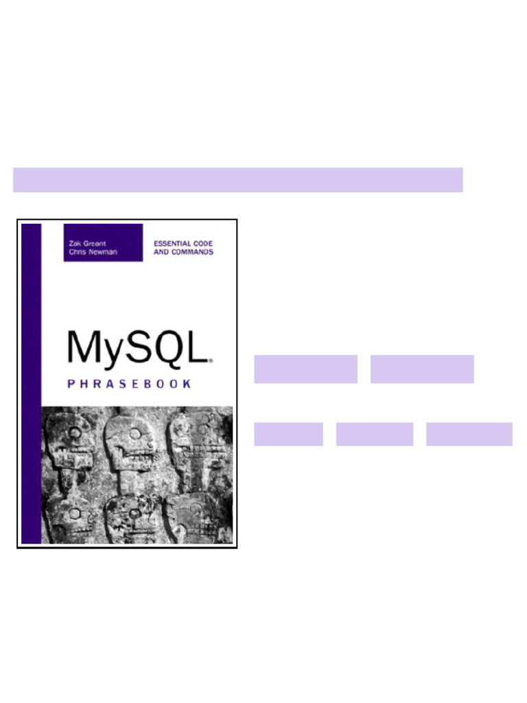 (Ebook) MySQL Phrasebook by Greant, Zak;Newman, Chris ISBN ...