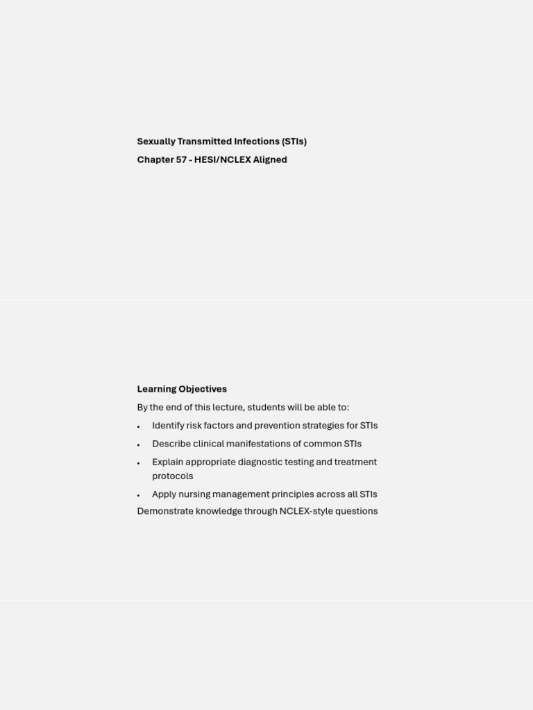 Ch 57 STI | PDF | Sexually Transmitted Infection | Sexuality