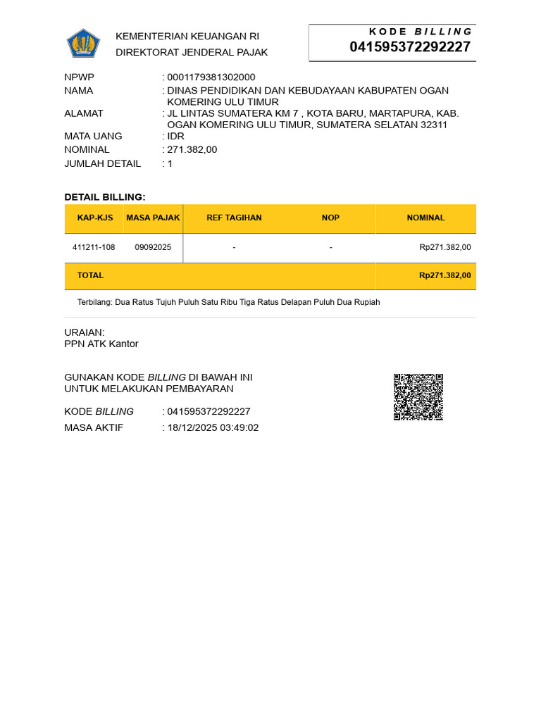 Billing Code 1765399742 | PDF