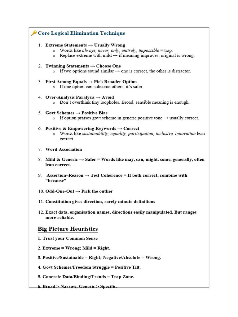 Elimination 2 | PDF