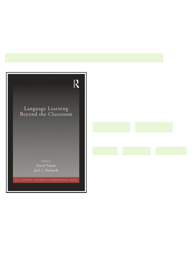 Language Learning Beyond the Classroom sample | PDF