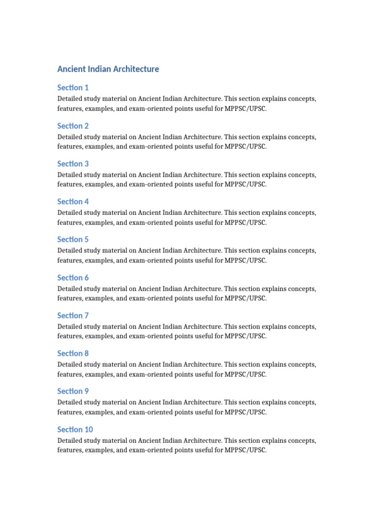 Ancient Indian Architecture Study Guide | PDF | Architectural Design ...
