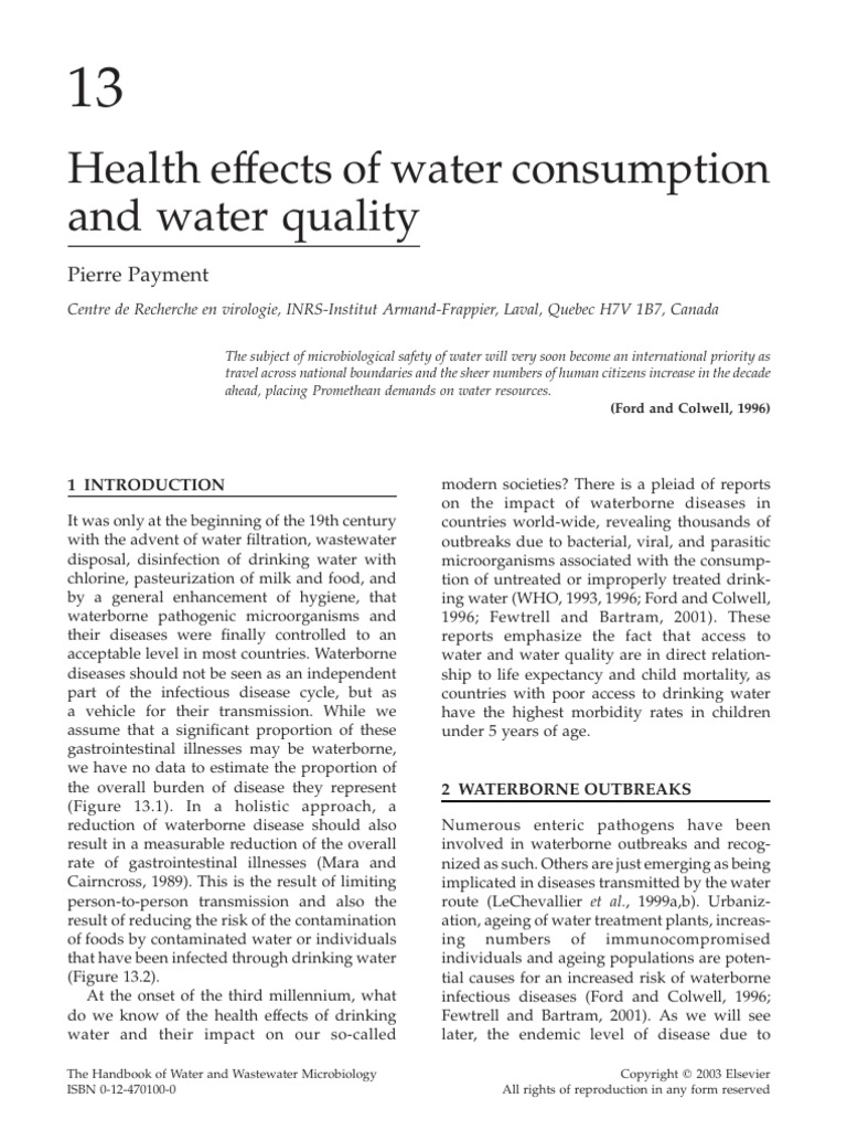 Health Impacts of Water Quality | PDF | Diseases And Disorders ...