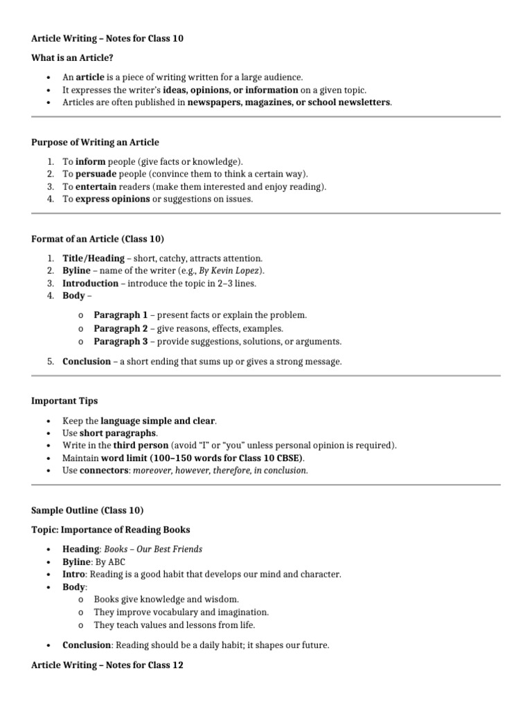 Article Writing | PDF | Rhetoric | Cognition