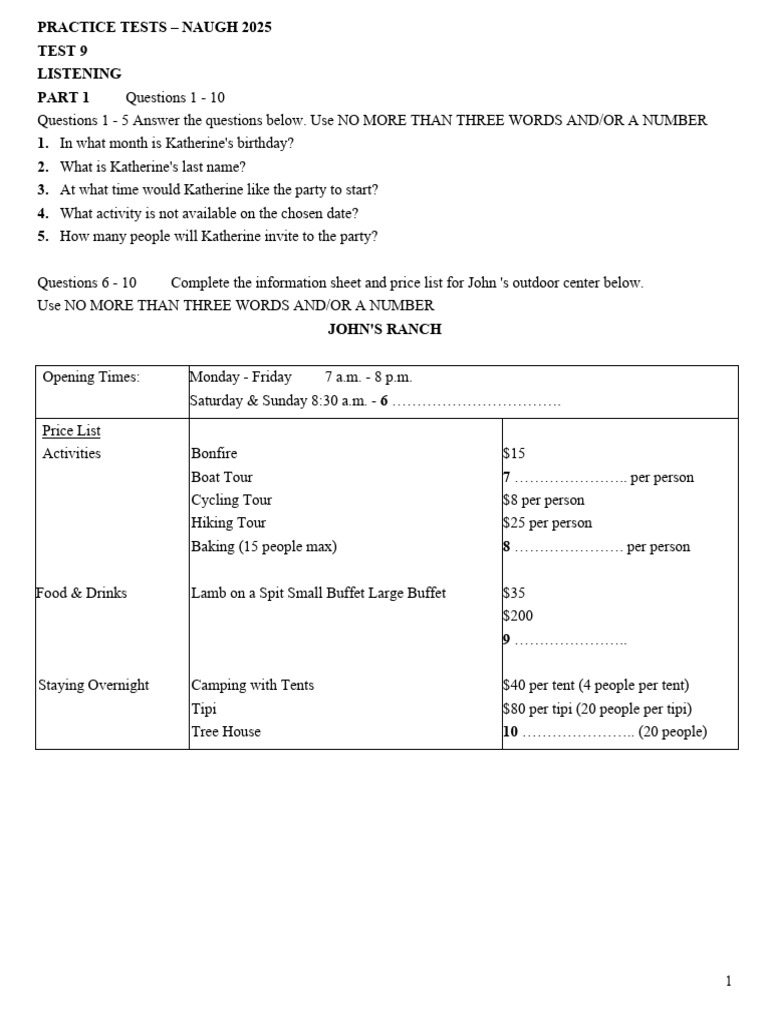 TEST 9 - FULL L R | PDF | Tickling | Steel