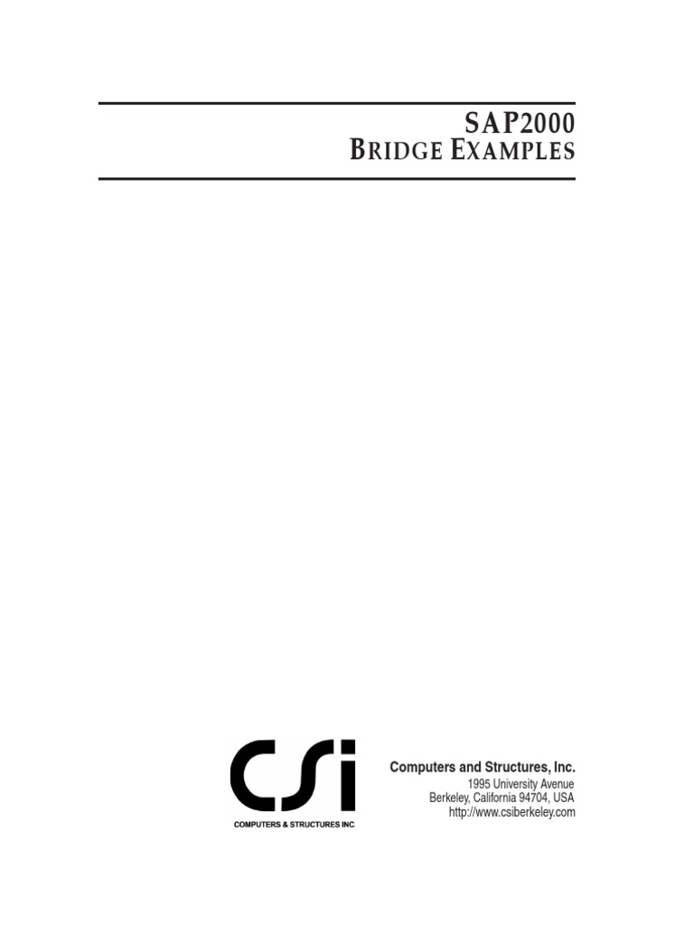 CSI Sap2000 Bridge Examples | PDF | Bridge | Prestressed Concrete
