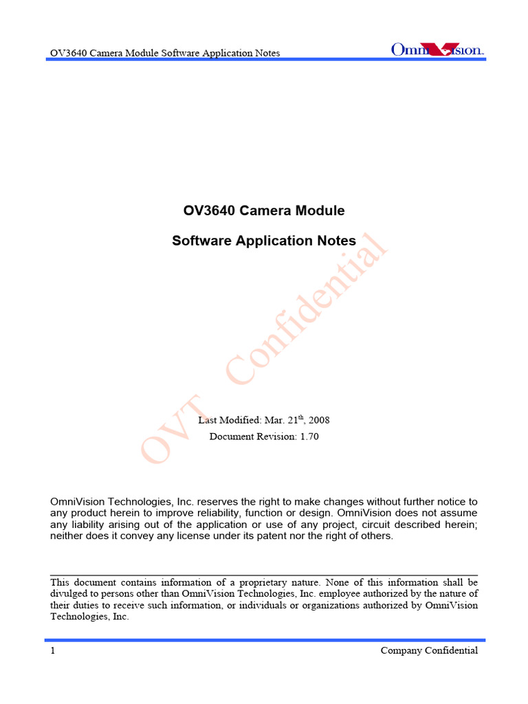 3-OV3640 Software Application Notes | PDF | Rgb Color Model | Pixel