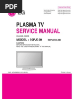 Download ServiceManuals LG TV PLASMA 50PJ350 50PJ350 Service Manual by Dan Prewitt SN98218930 doc pdf