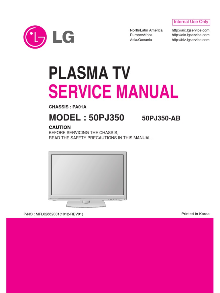 ... Array - servicemanuals lg tv plasma 50pj350 50pj350 service manual rh  es scribd com