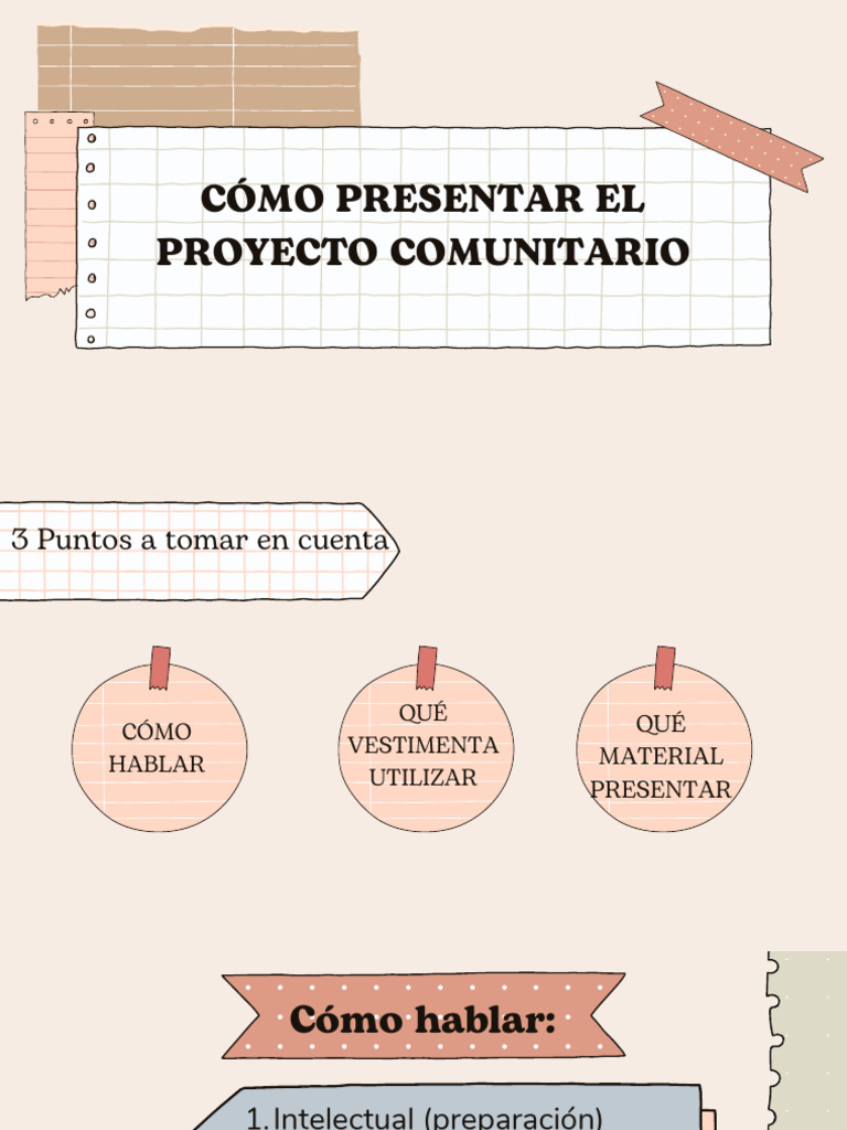 Cómo Presentar El Proyecto Comunitario | PDF