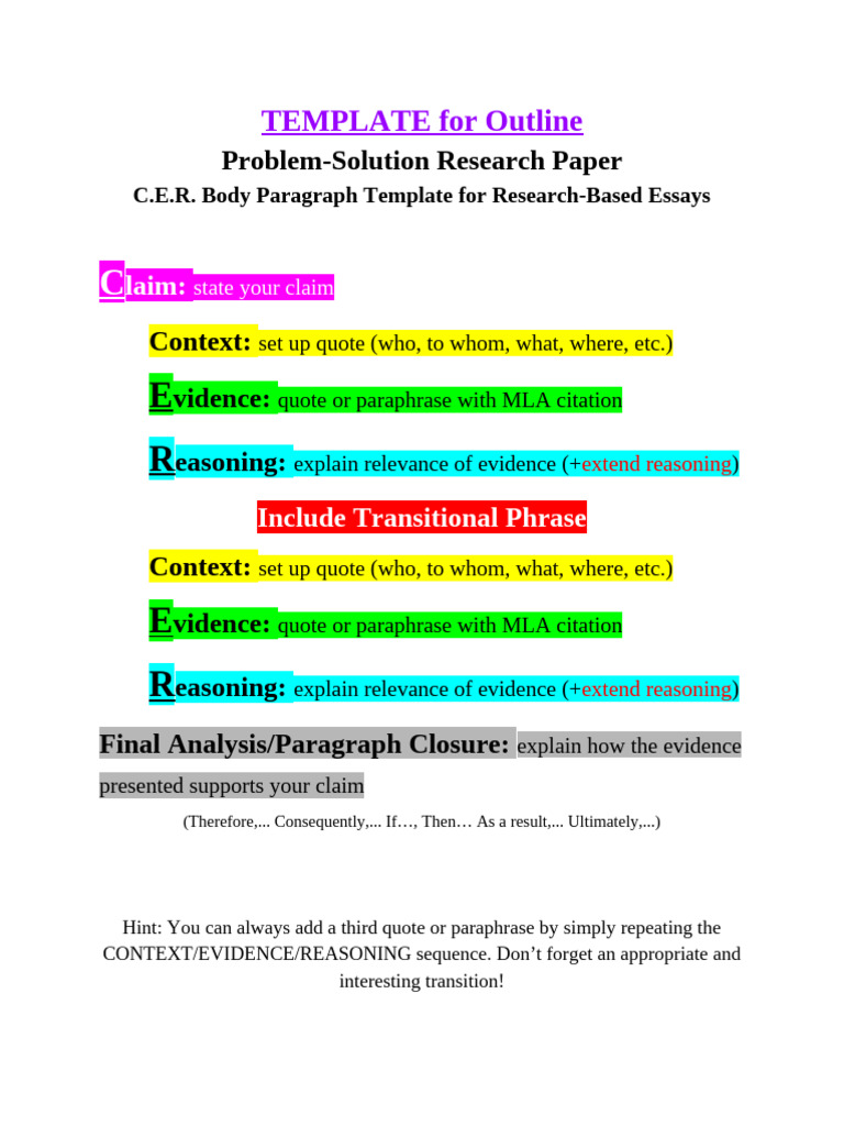 My Outline - Problem-Solution Research Paper | PDF | Human Trafficking ...