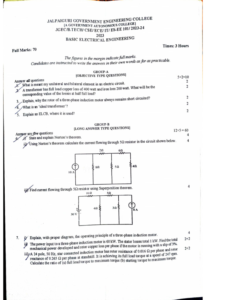 1st Sem Exam | PDF